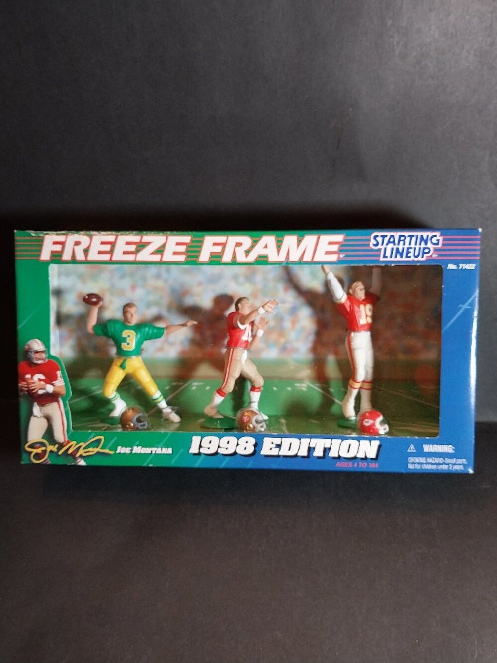 1998 Joe Montana Freeze Frame Collector's Club Special Edition Starting Lineup